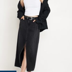 Black Denim Skirt